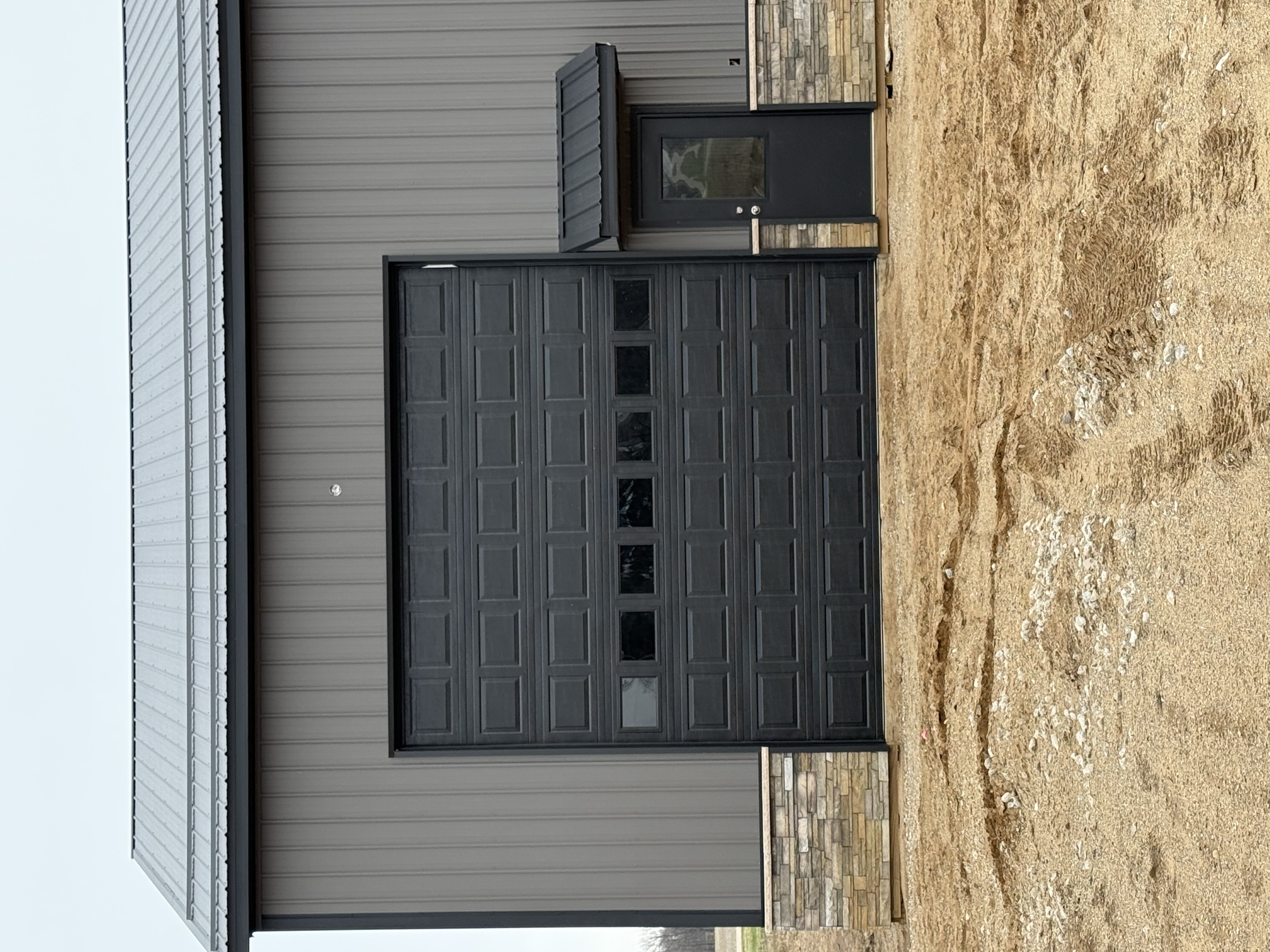 Post-frame building progress